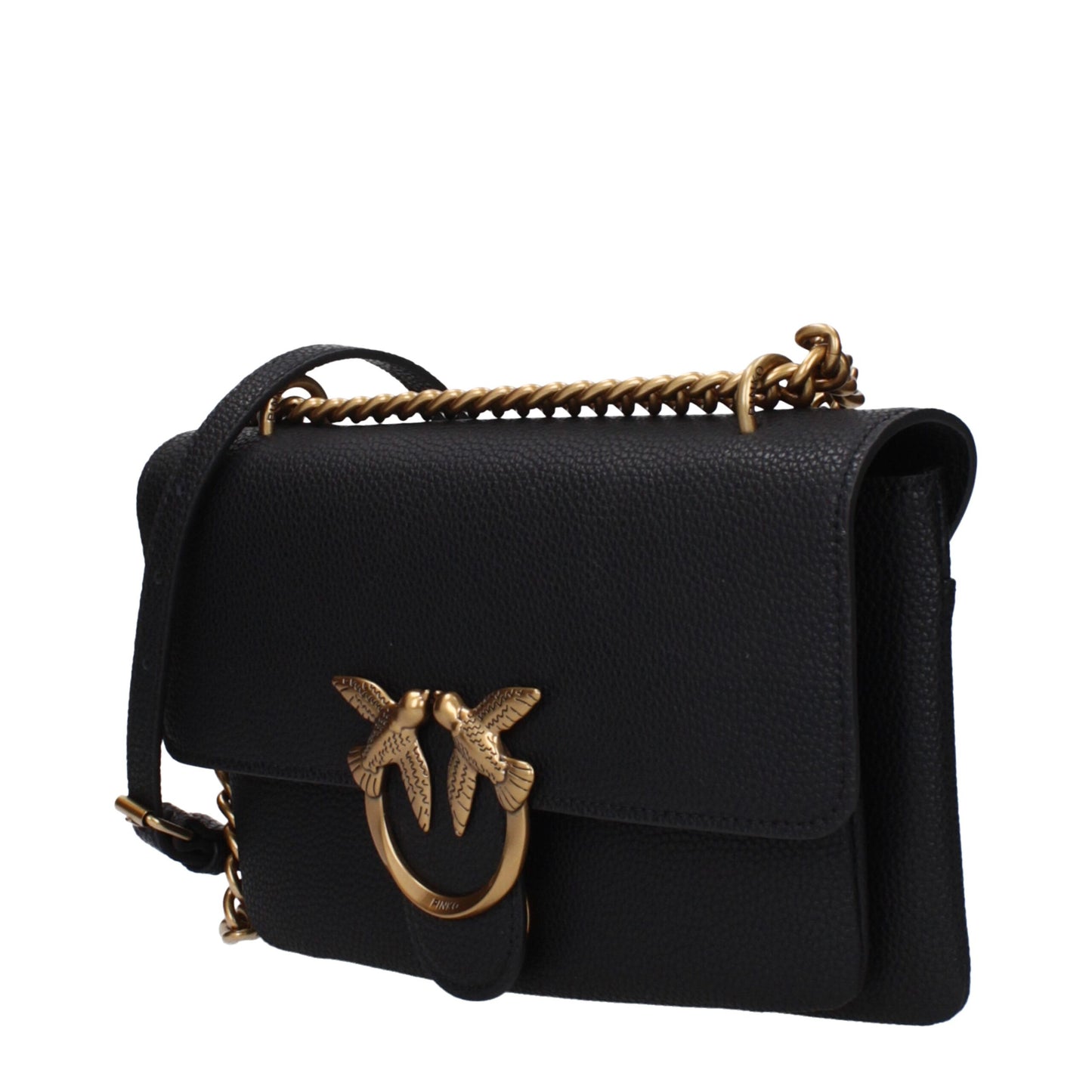 PINKO Black Leather Crossbody Bags
